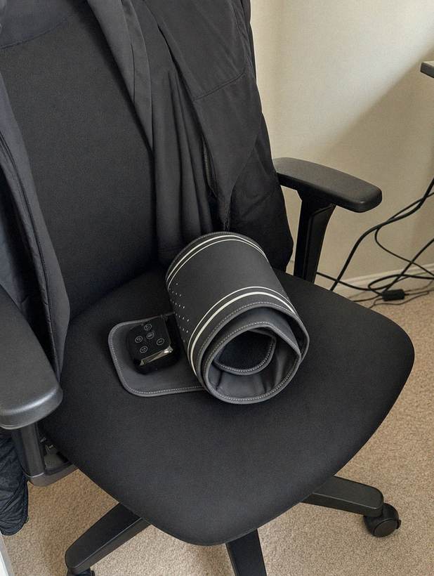 Customer photo: Transit Belt on a desk chair