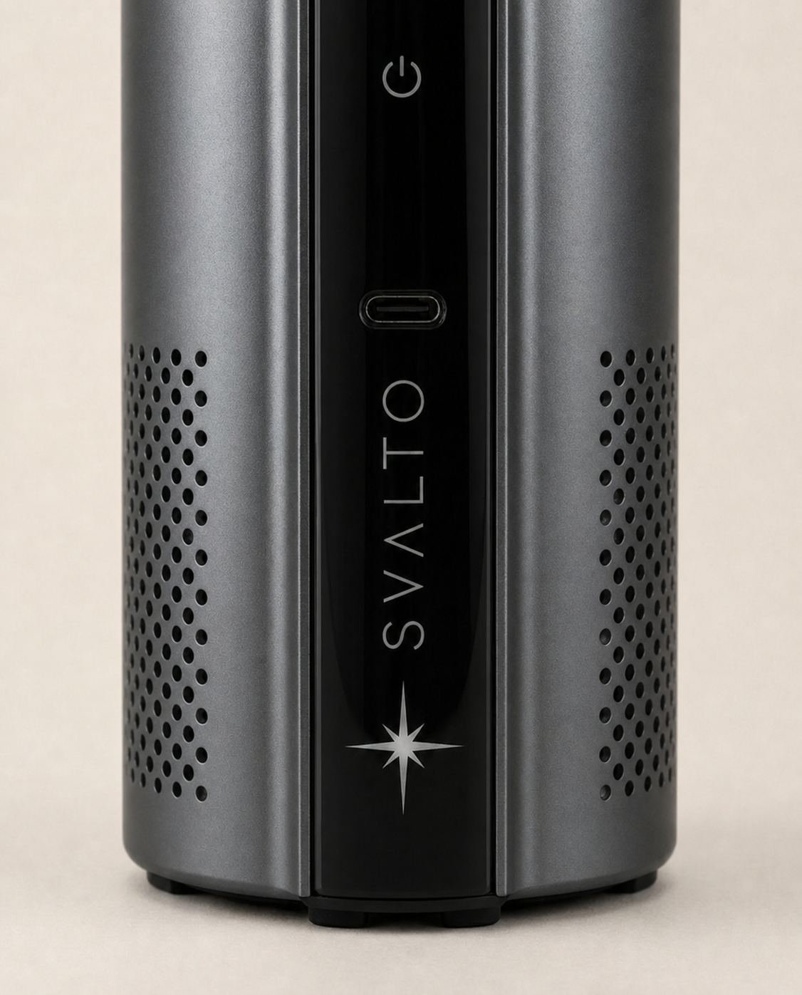 Titanium Svalto Cooler Pro — perforated cooling vents and USB-C detail