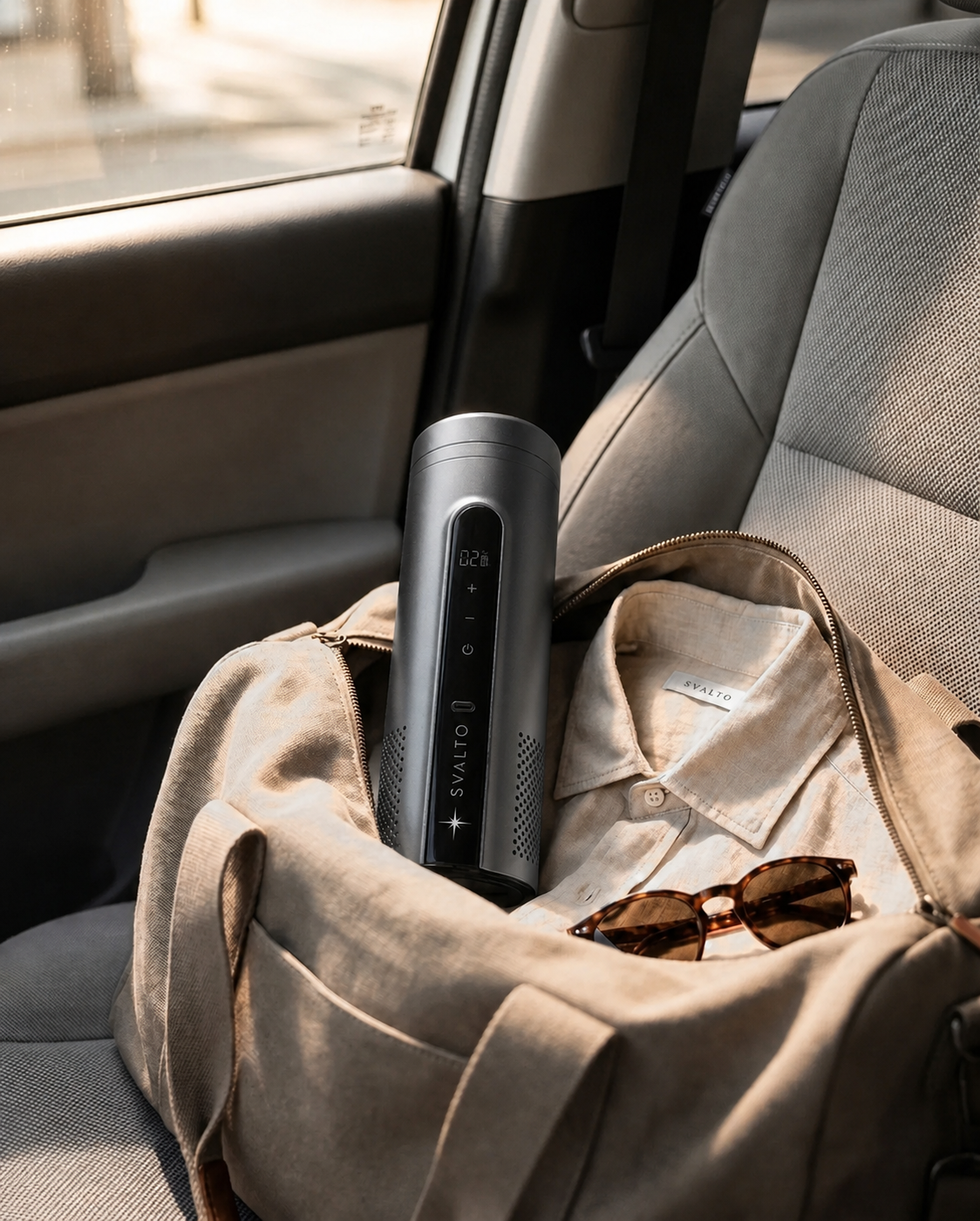 Titanium Svalto Cooler Pro — packed in a travel bag