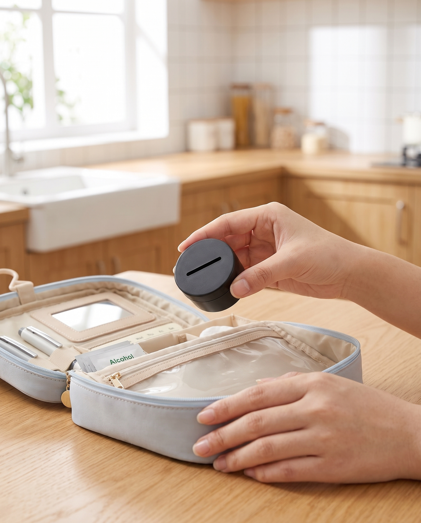 The sealable travel sharps tin