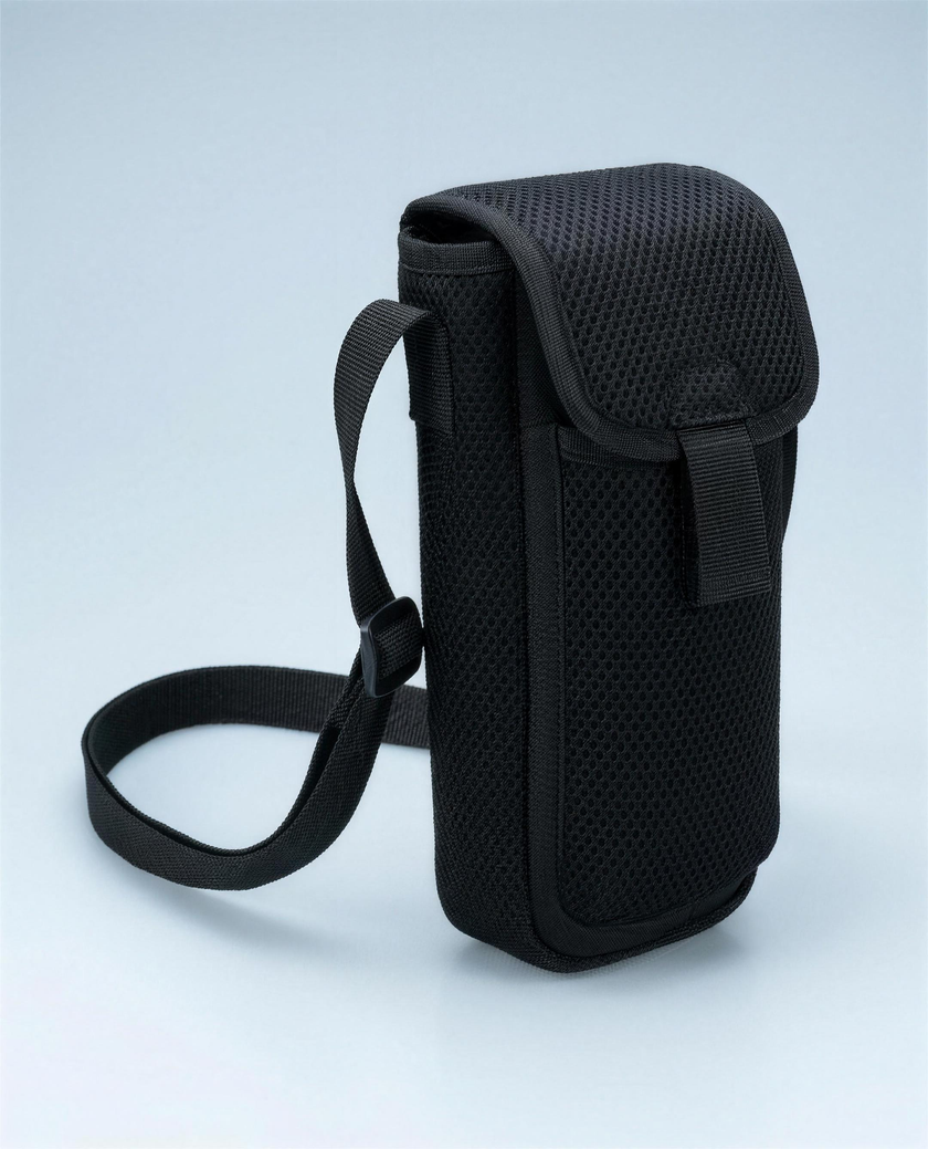 Svalto Carry Sleeve — black air-mesh crossbody sleeve for the Cooler Pro