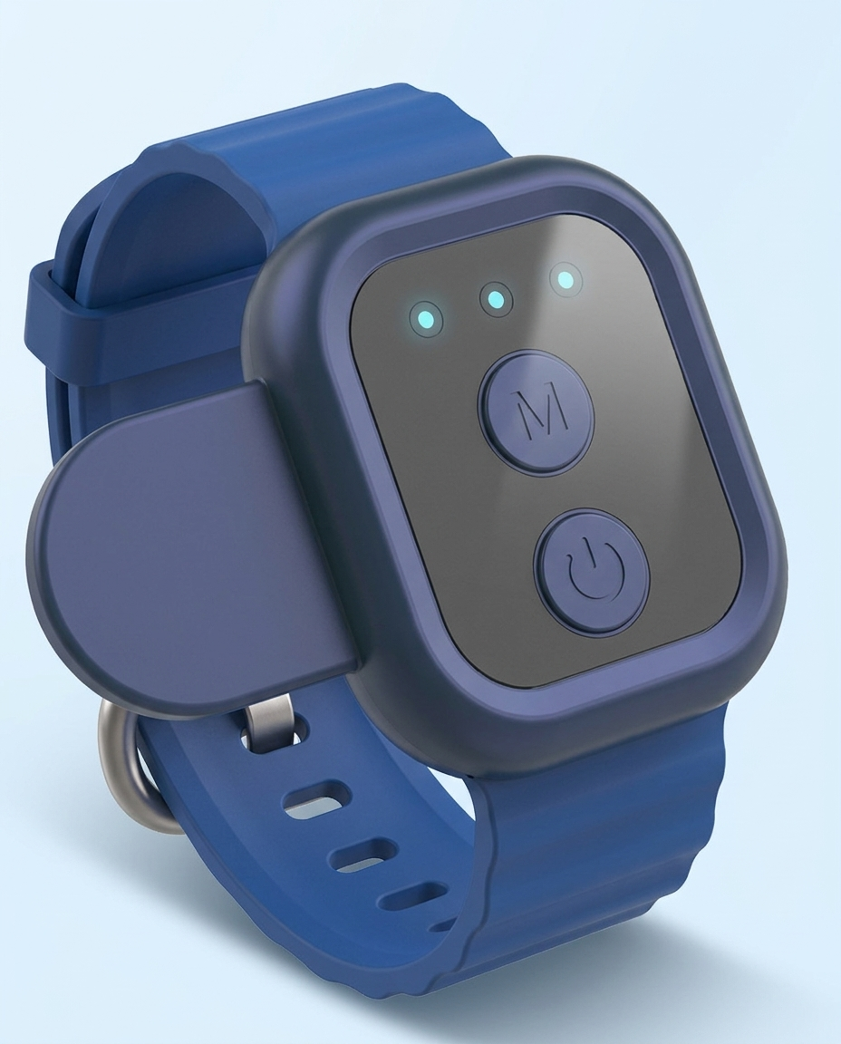 Detail of the Svalto Steady face: intensity lights, mode and power buttons