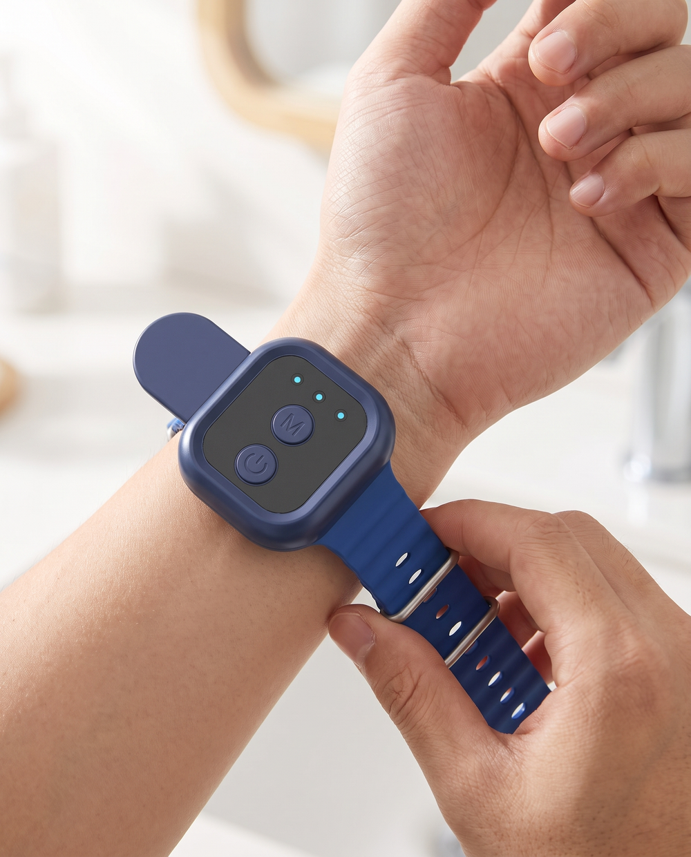 Positioning the Svalto Steady band on the wrist