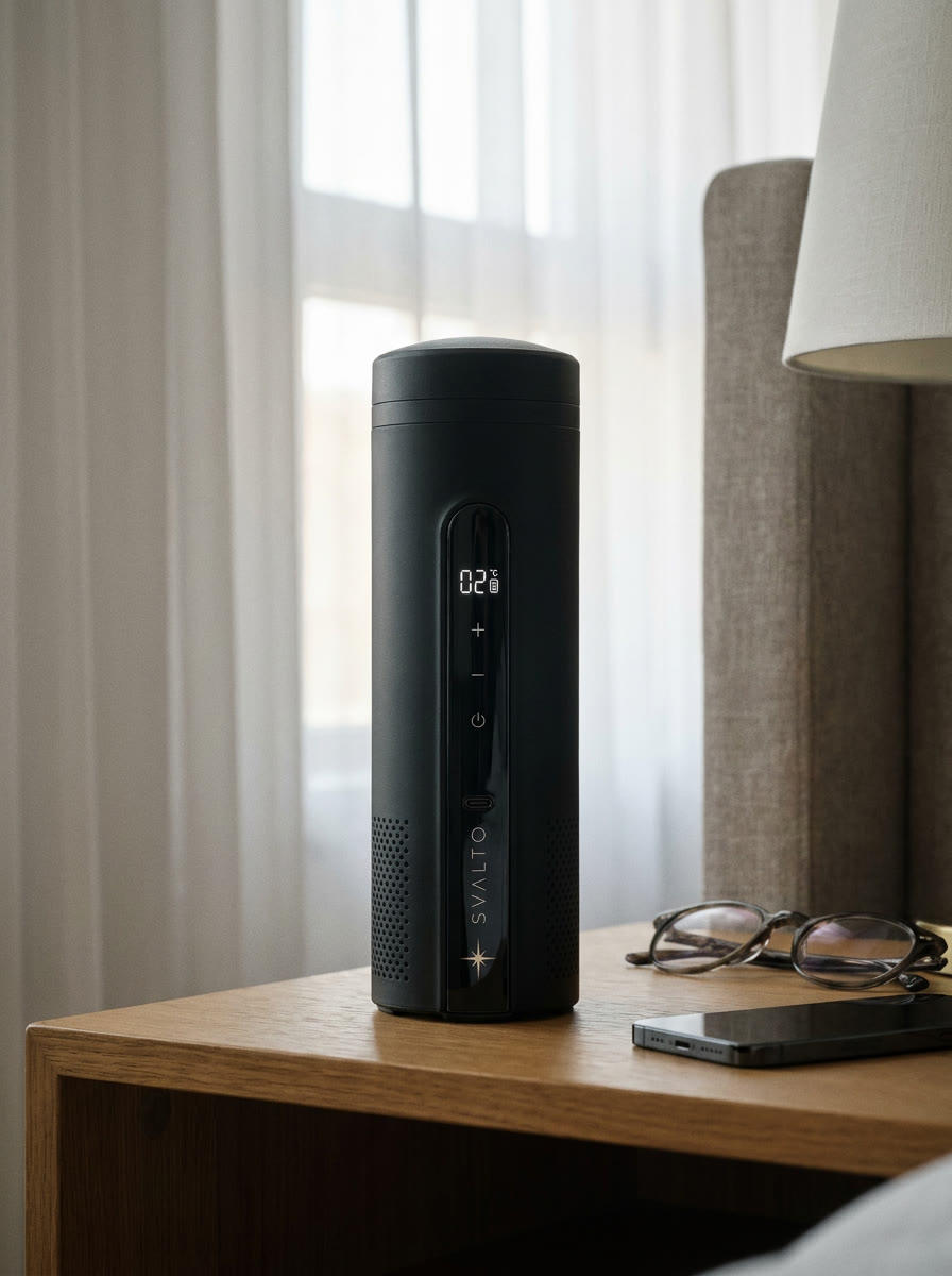 Cooler Pro on a hotel nightstand