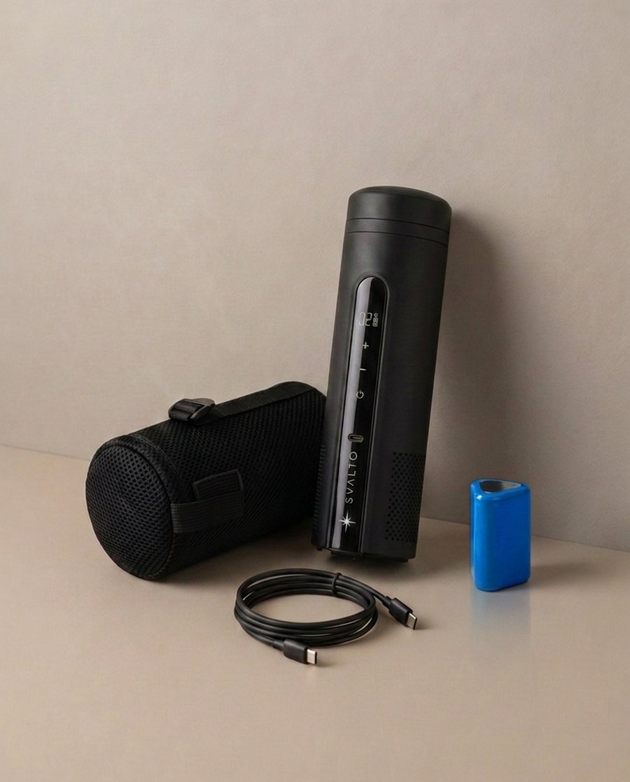 Svalto Cooler Pro Travel Kit — device, sleeve, cable and one Power Cell